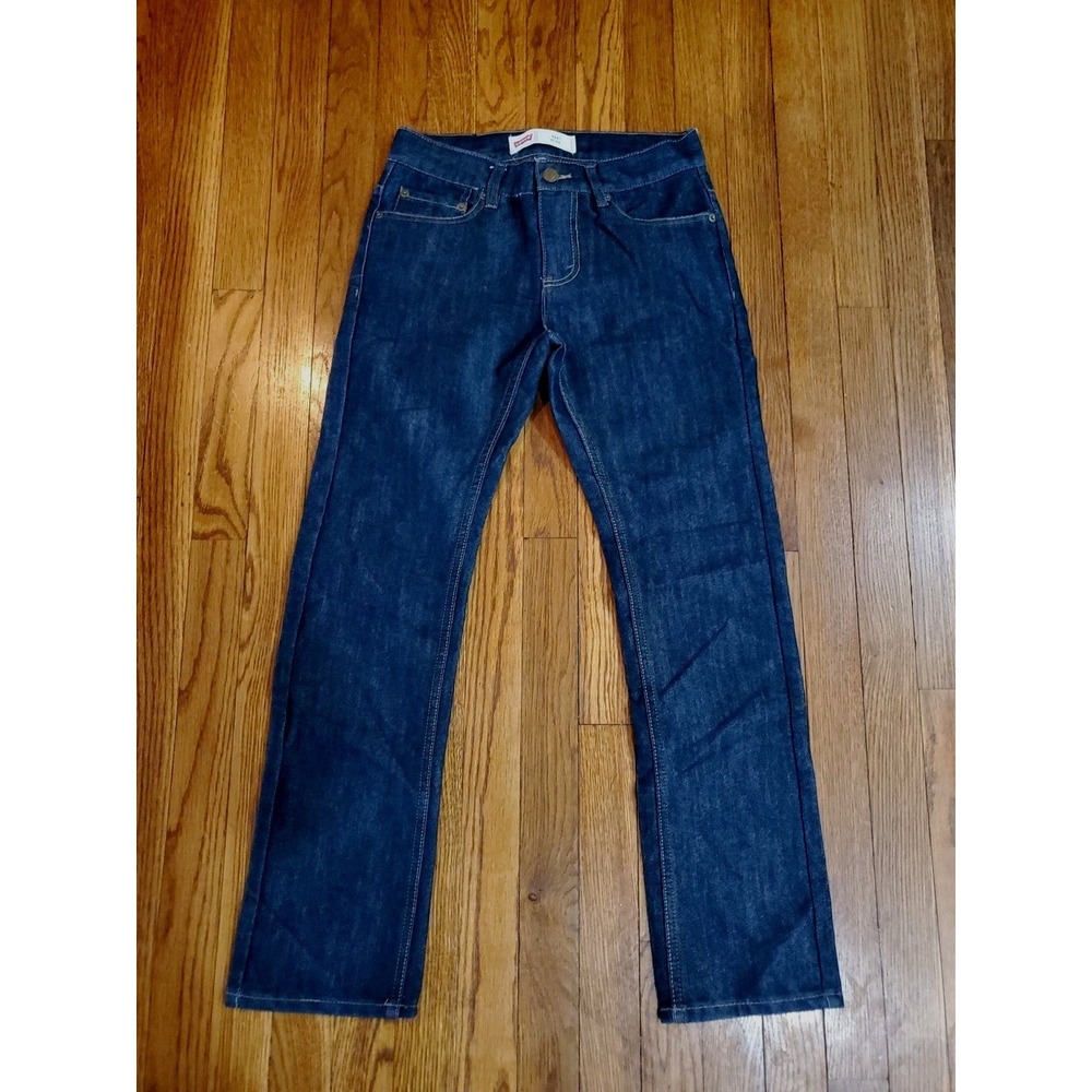 LEVIS 511 Denim Blue Jeans Boys Straight Leg Slim Fit Reg Size 14 27"x‎ 27" Dark